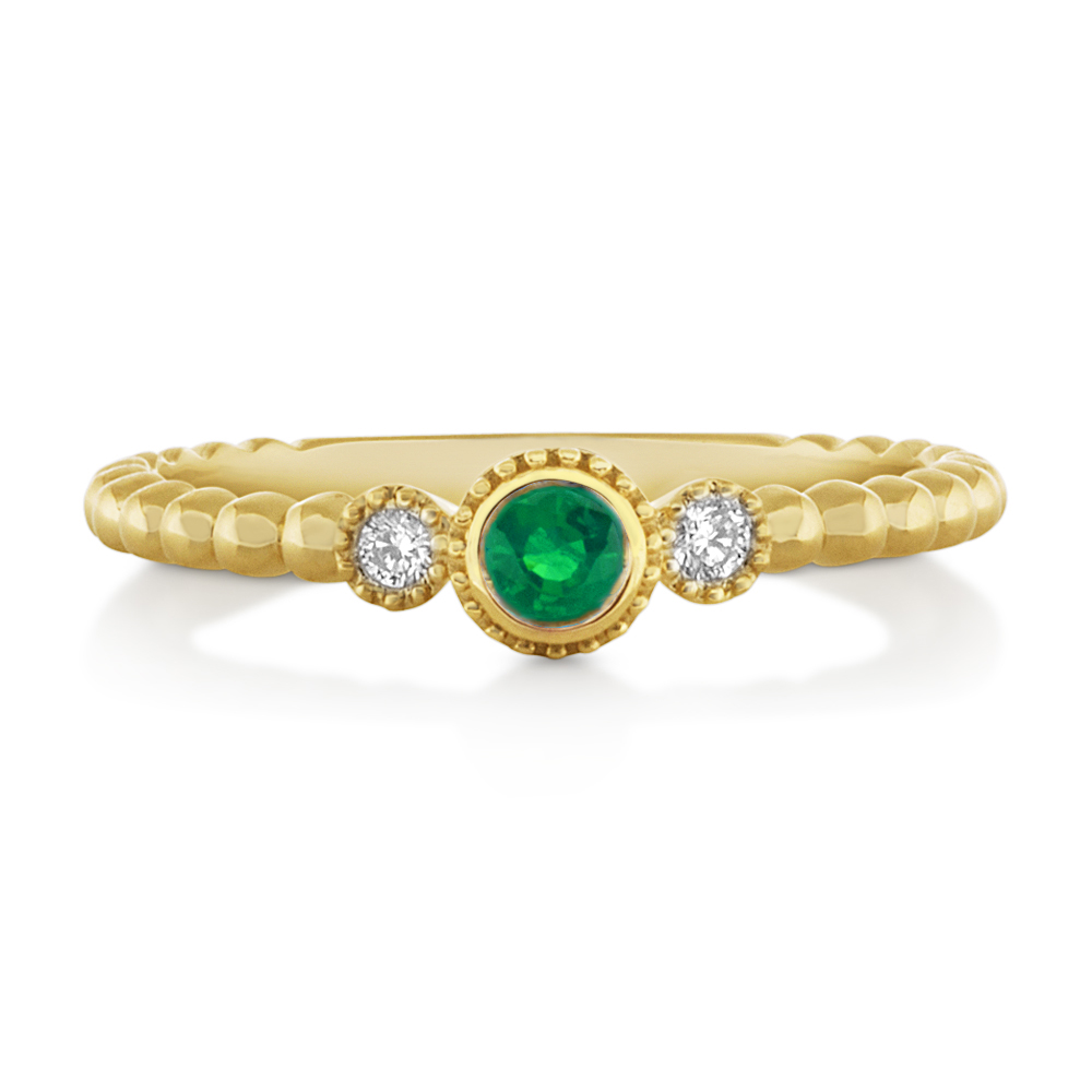 View Emerald and Diamond Ring