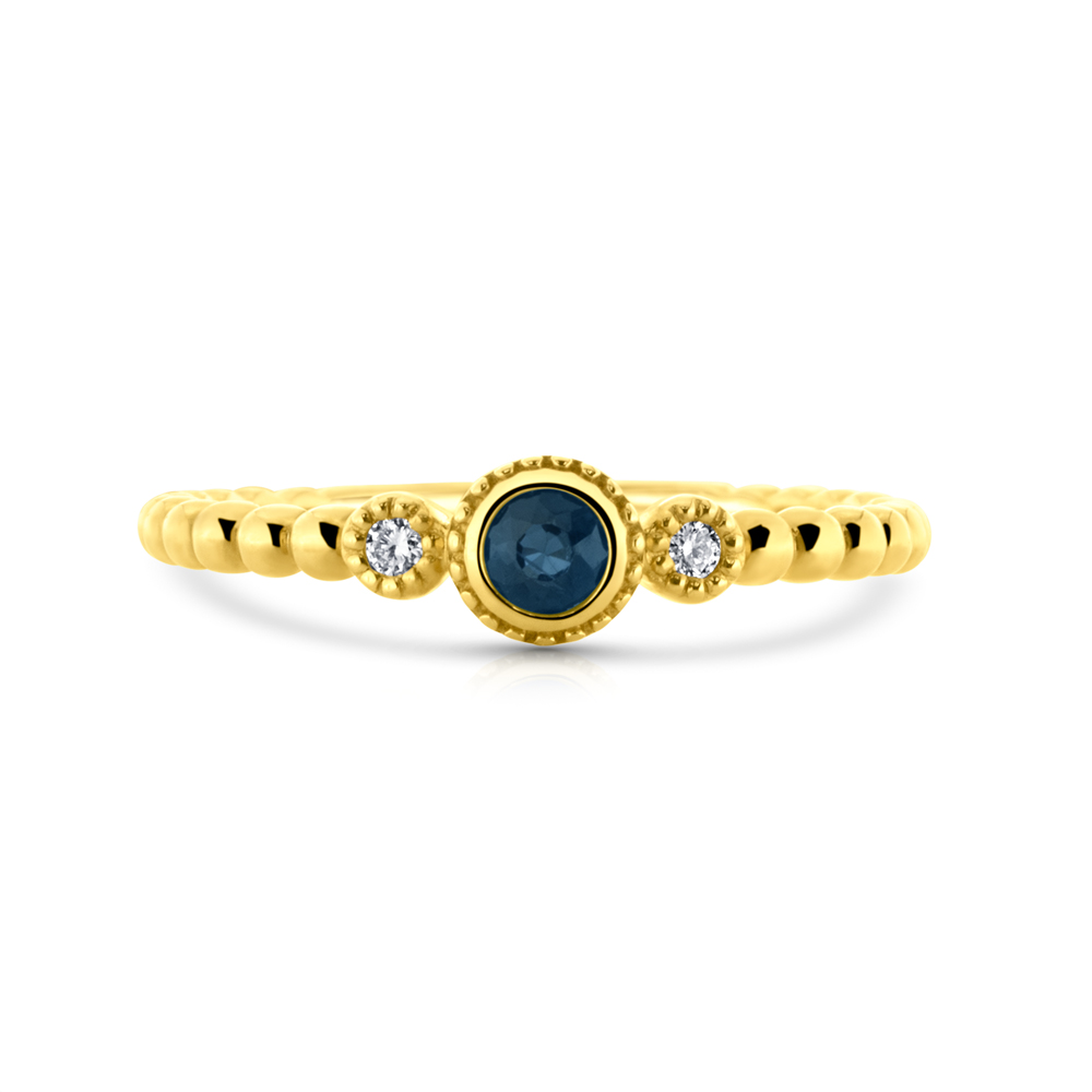 View Sapphire and Diamond Ring