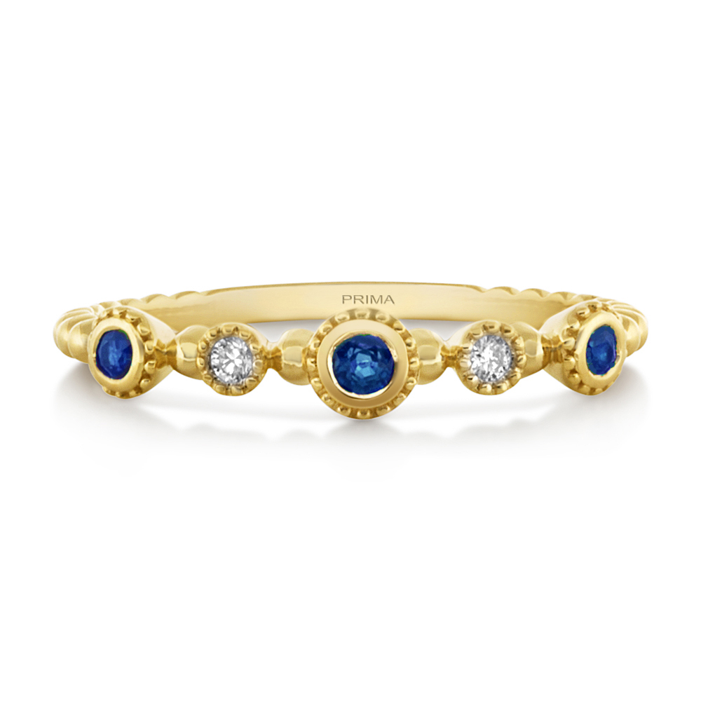 View Sapphire and Diamond Ring