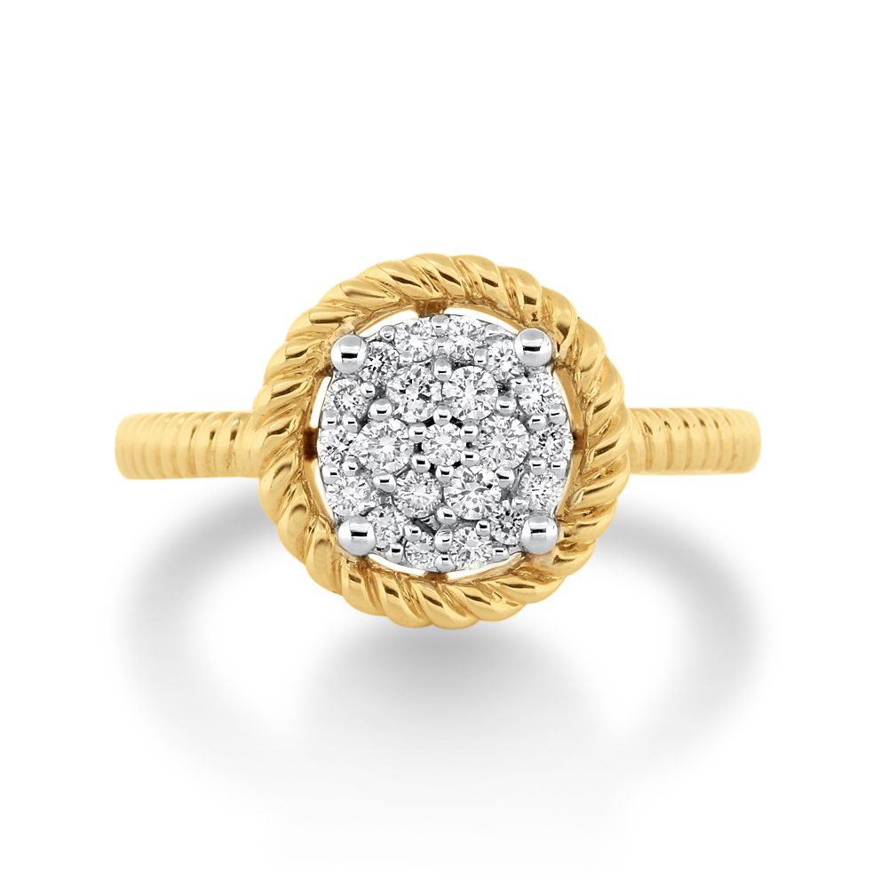 View Diamond Cluster Round Ring