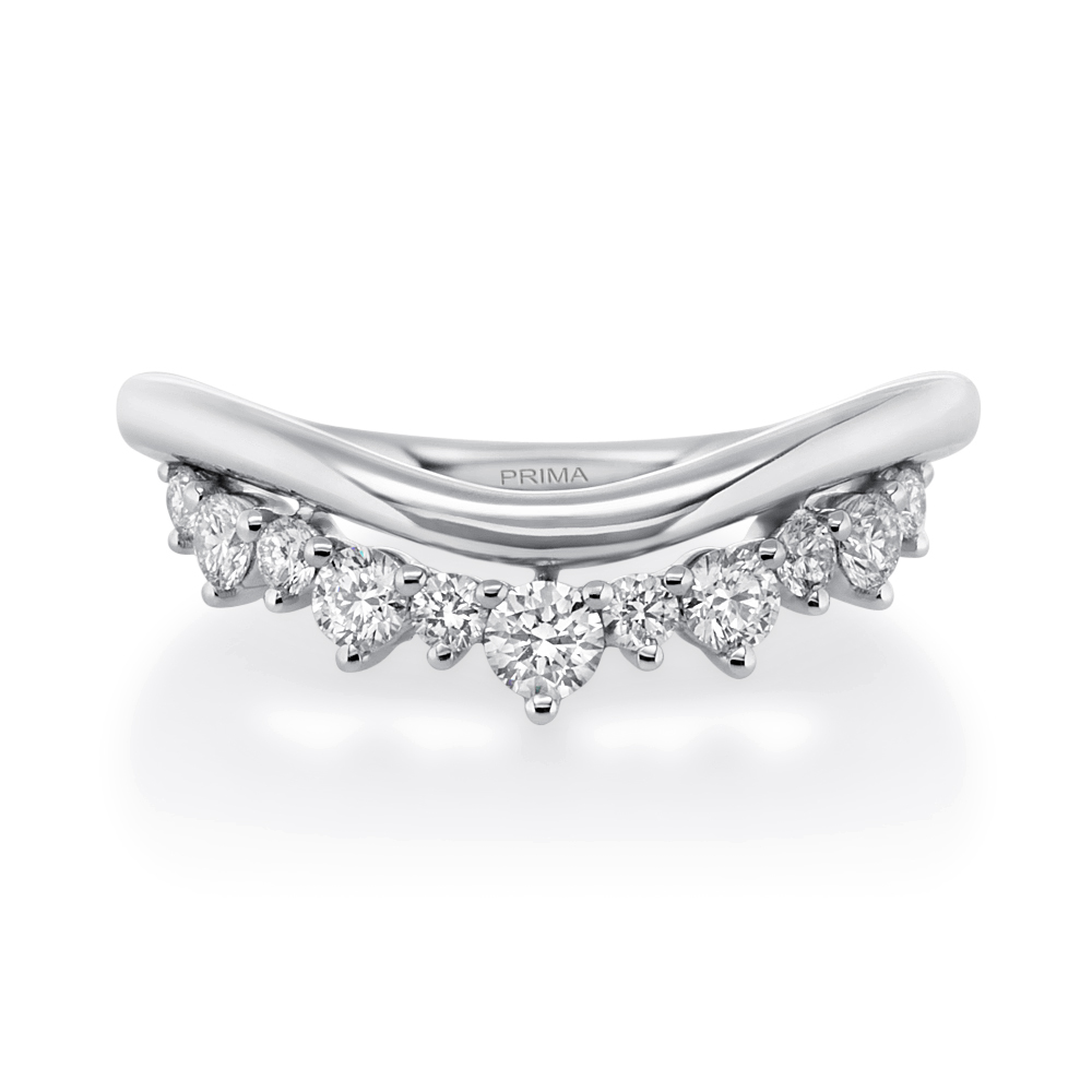 View Diamond Curved Band