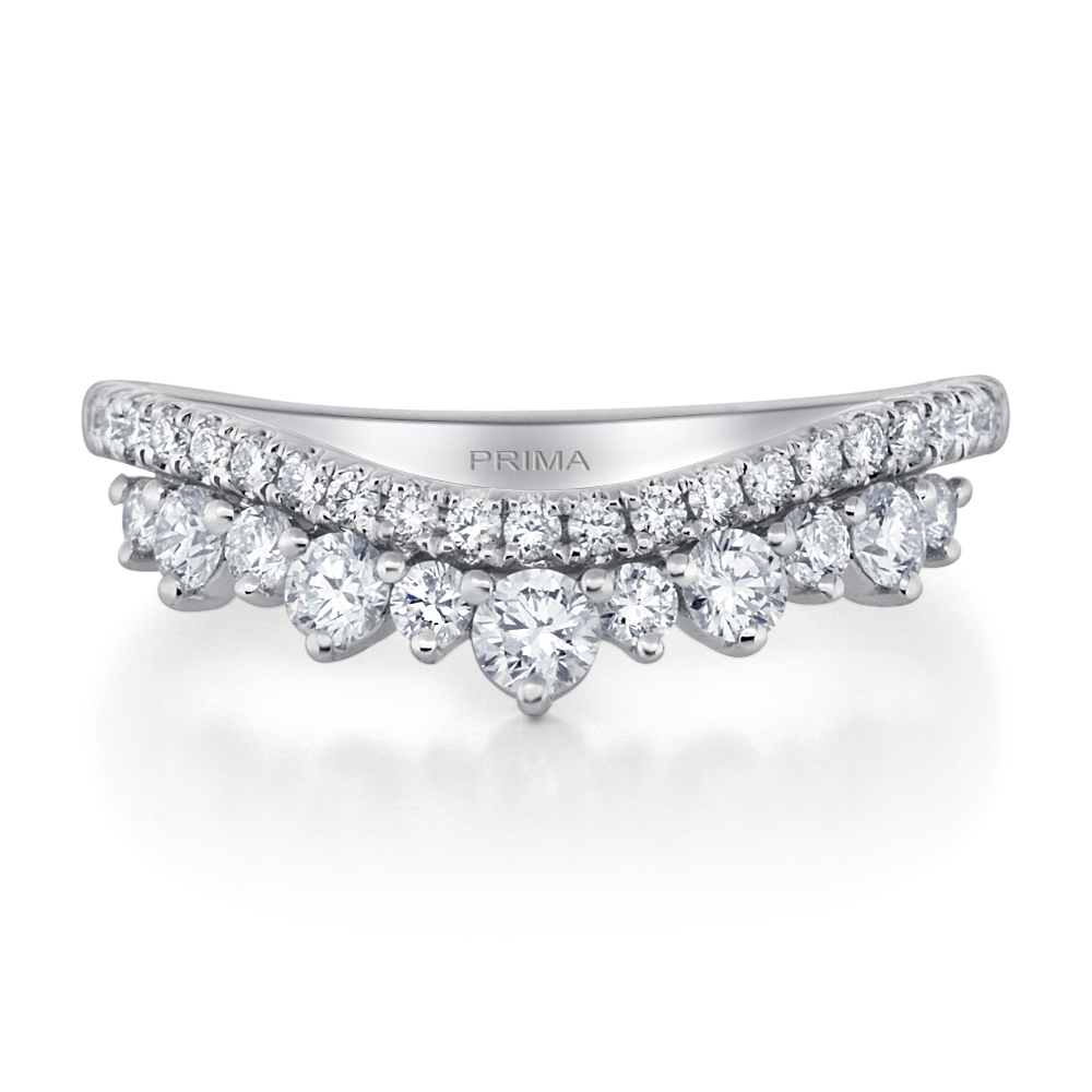 View Diamond Curved Band