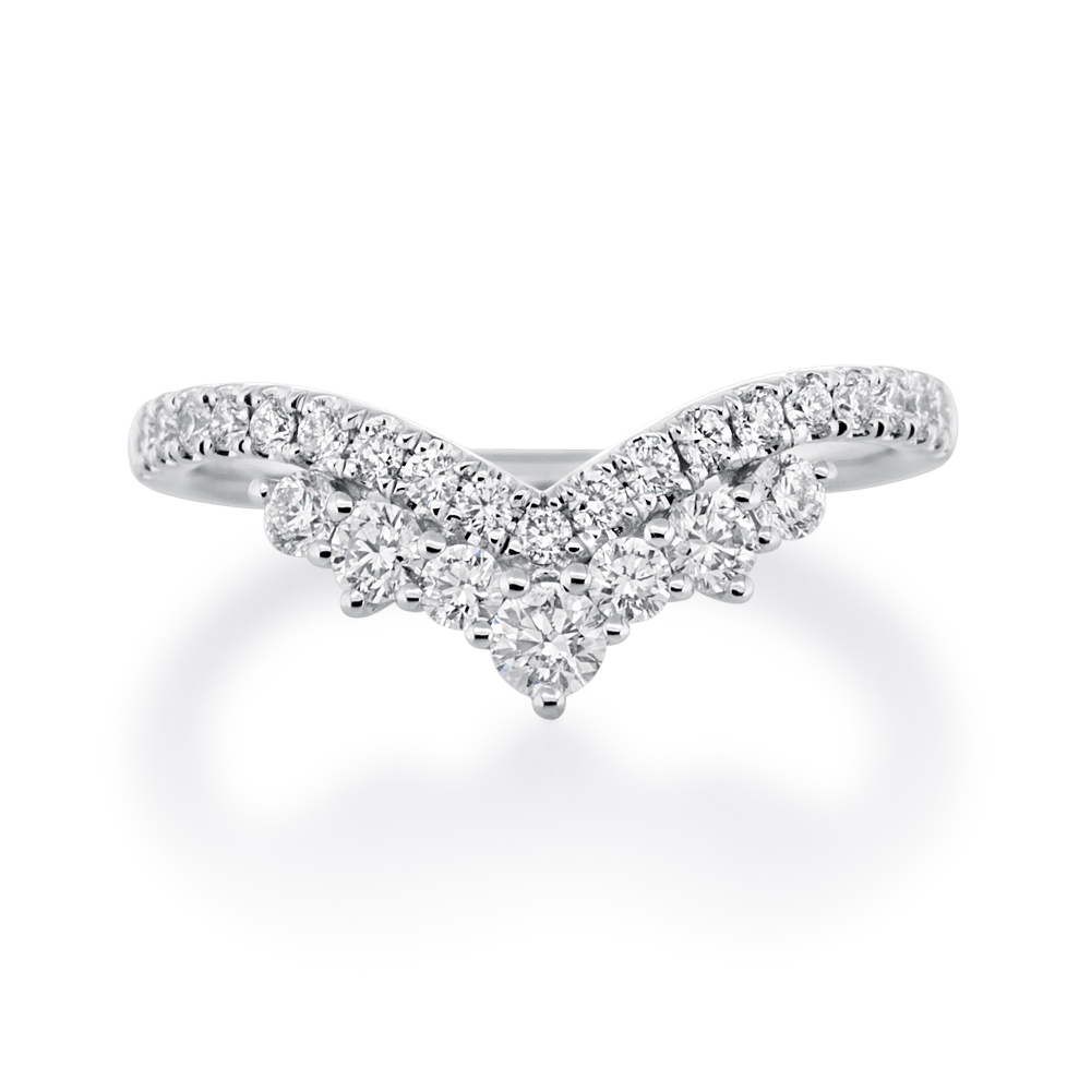 View Diamond Curved Ring