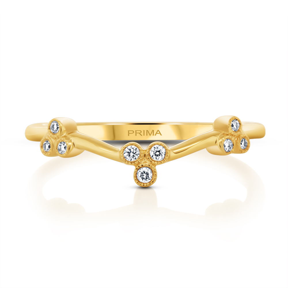 View Diamond Curved Ring