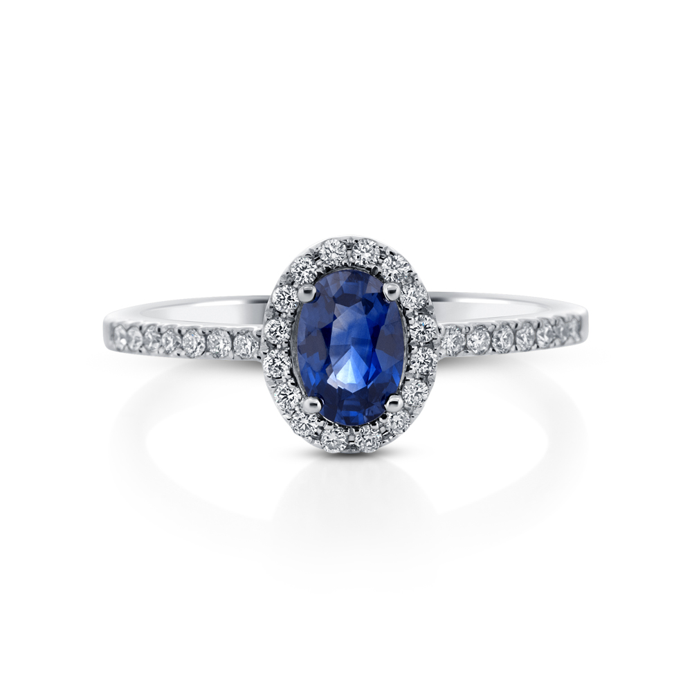 View Sapphire and Diamond Ring