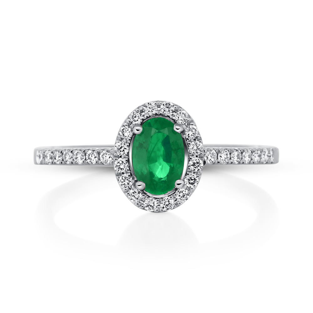 View Emerald and Diamond Ring