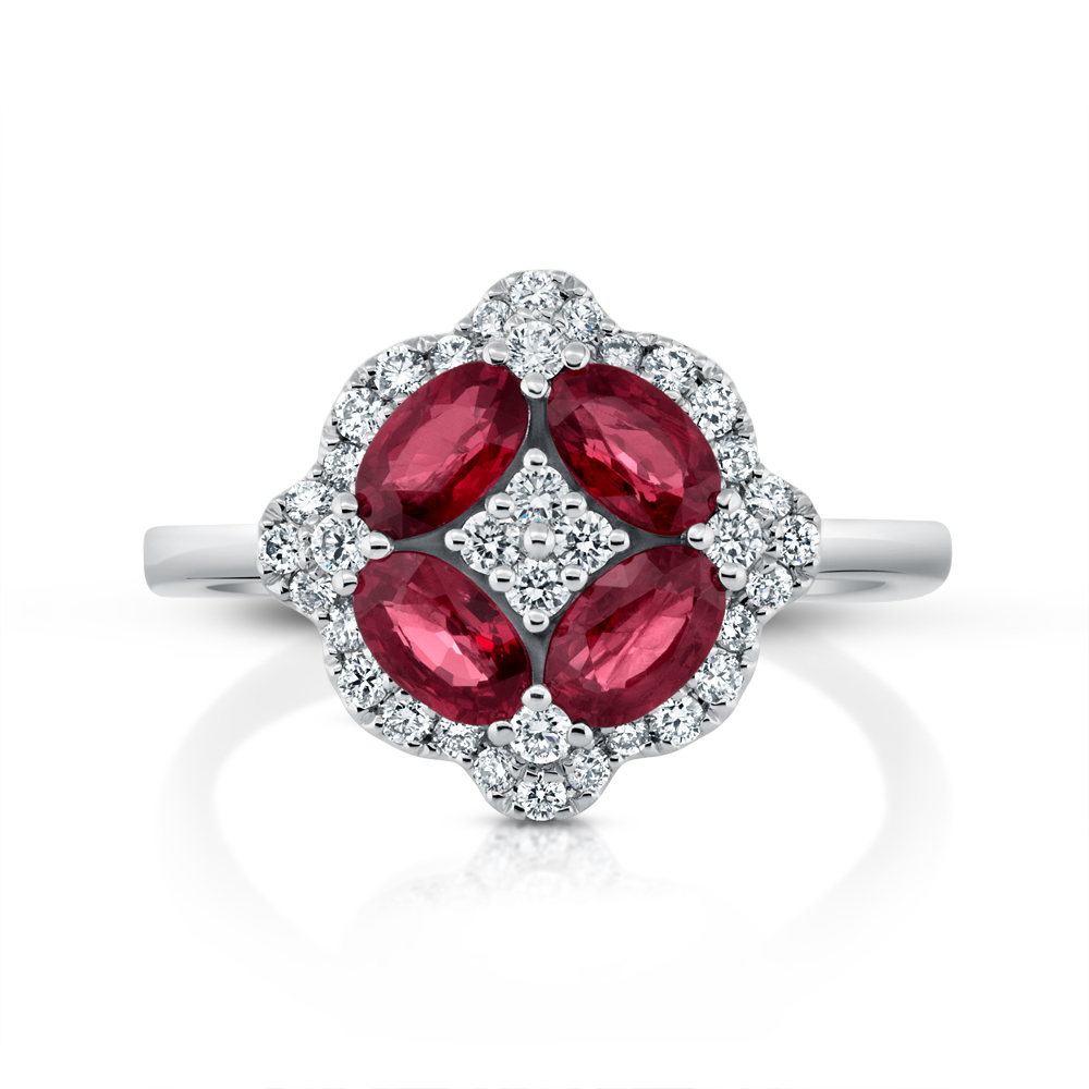 View Fancy Ruby And Diamond Ring