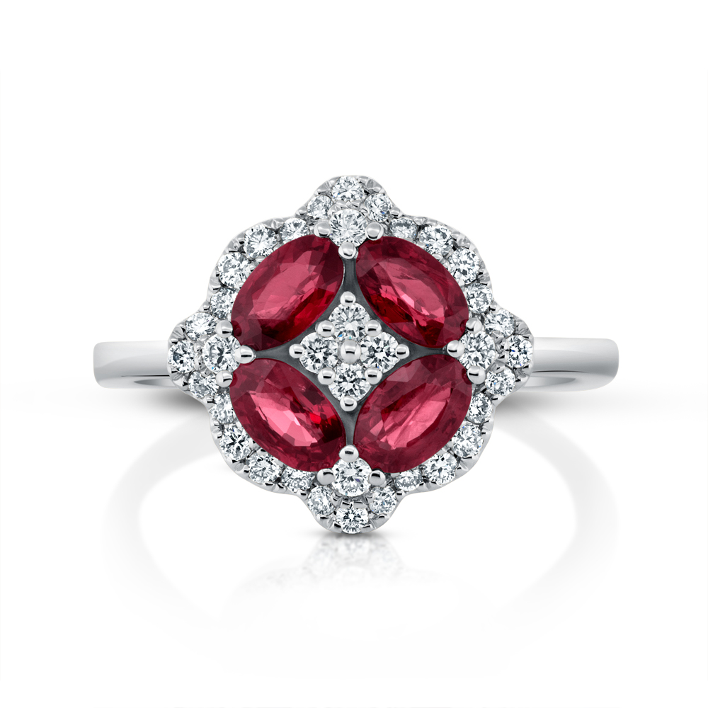 View Fancy Ruby And Diamond Ring