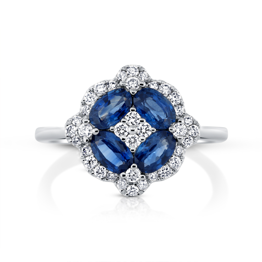 View Fancy Sapphire And Diamond Ring