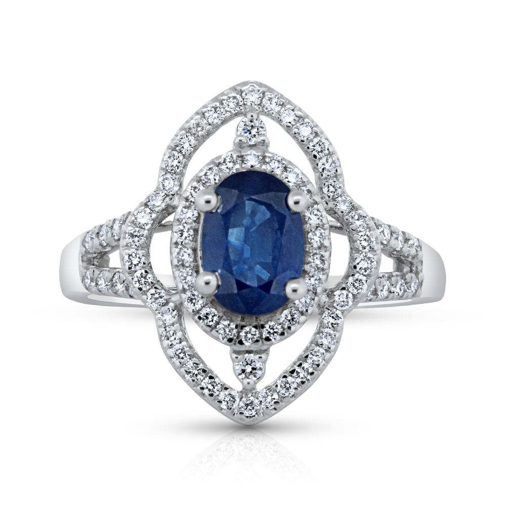 View Sapphire And Diamond Fancy Ring