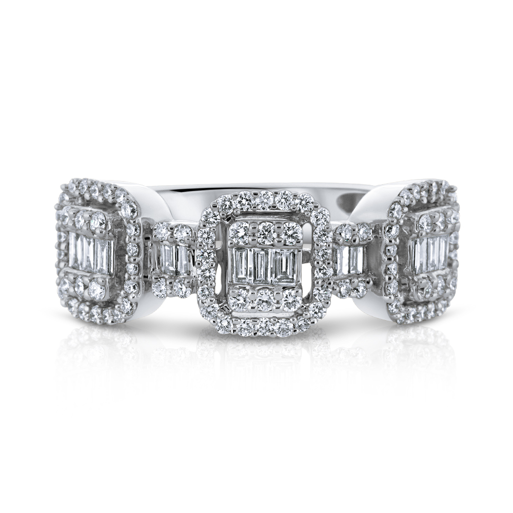 View Baguette And Round Diamond Band