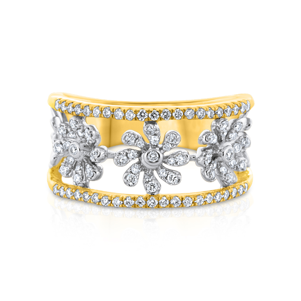 View Fancy Flower Diamond Ring