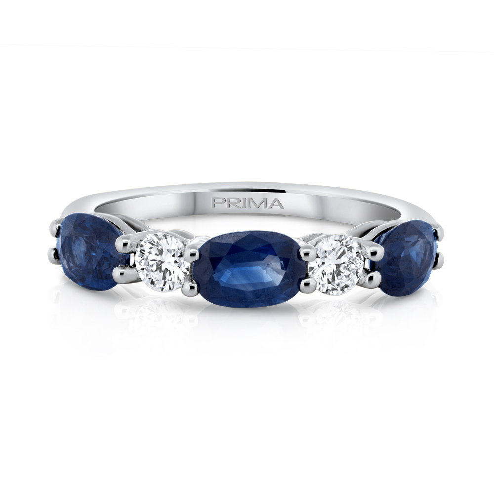 View Oval Sapphire And Diamond Ring