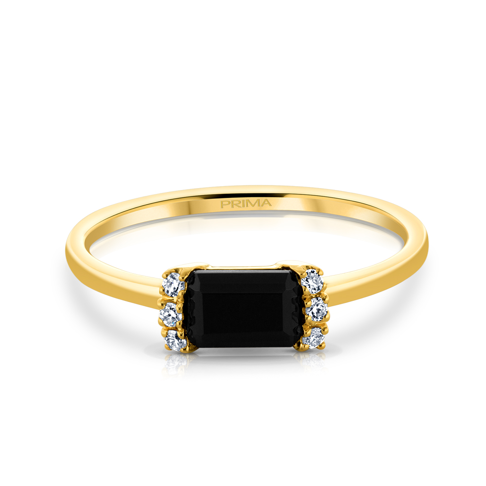 View Black Onyx And Diamond Ring