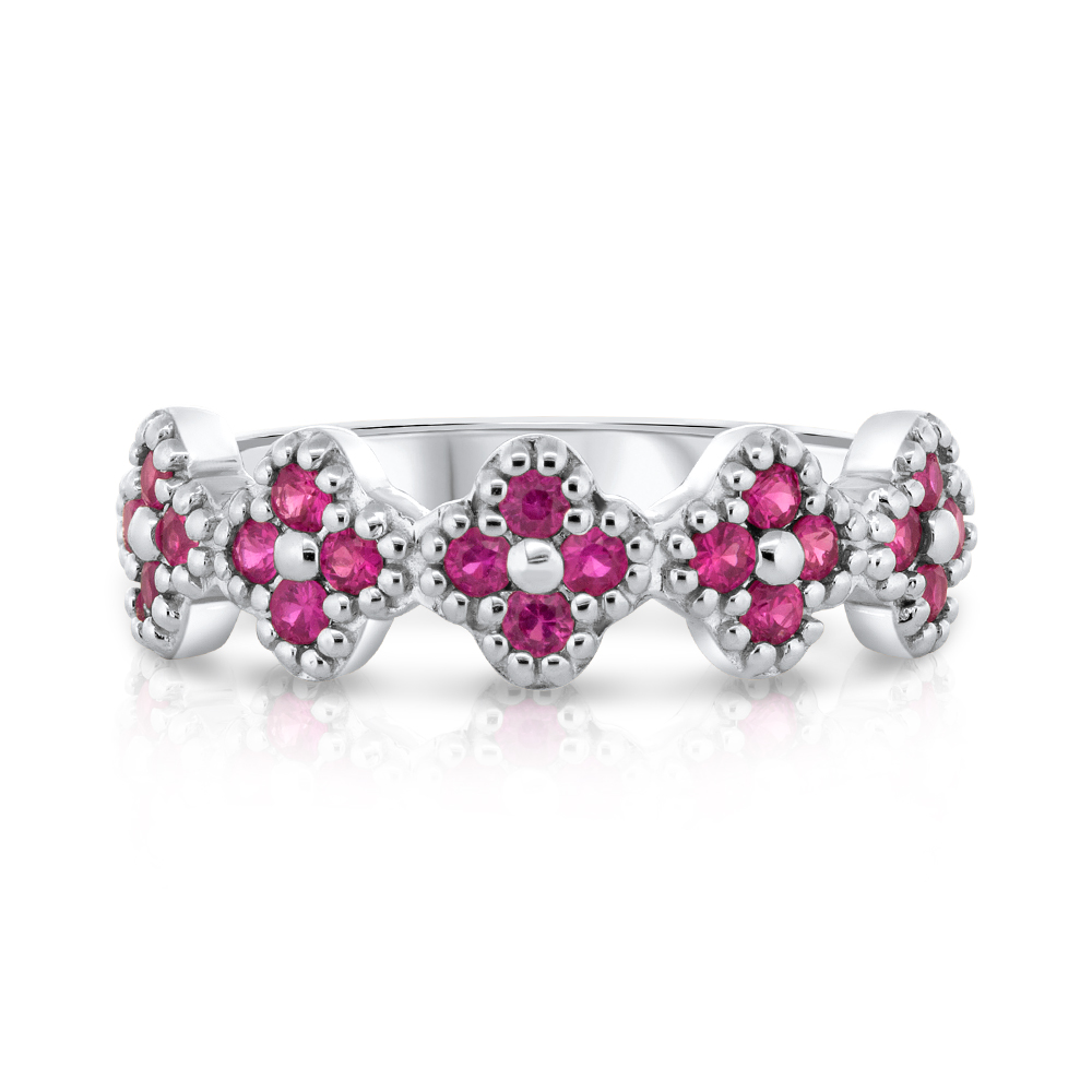 View Ruby 5 Section Flower Ring