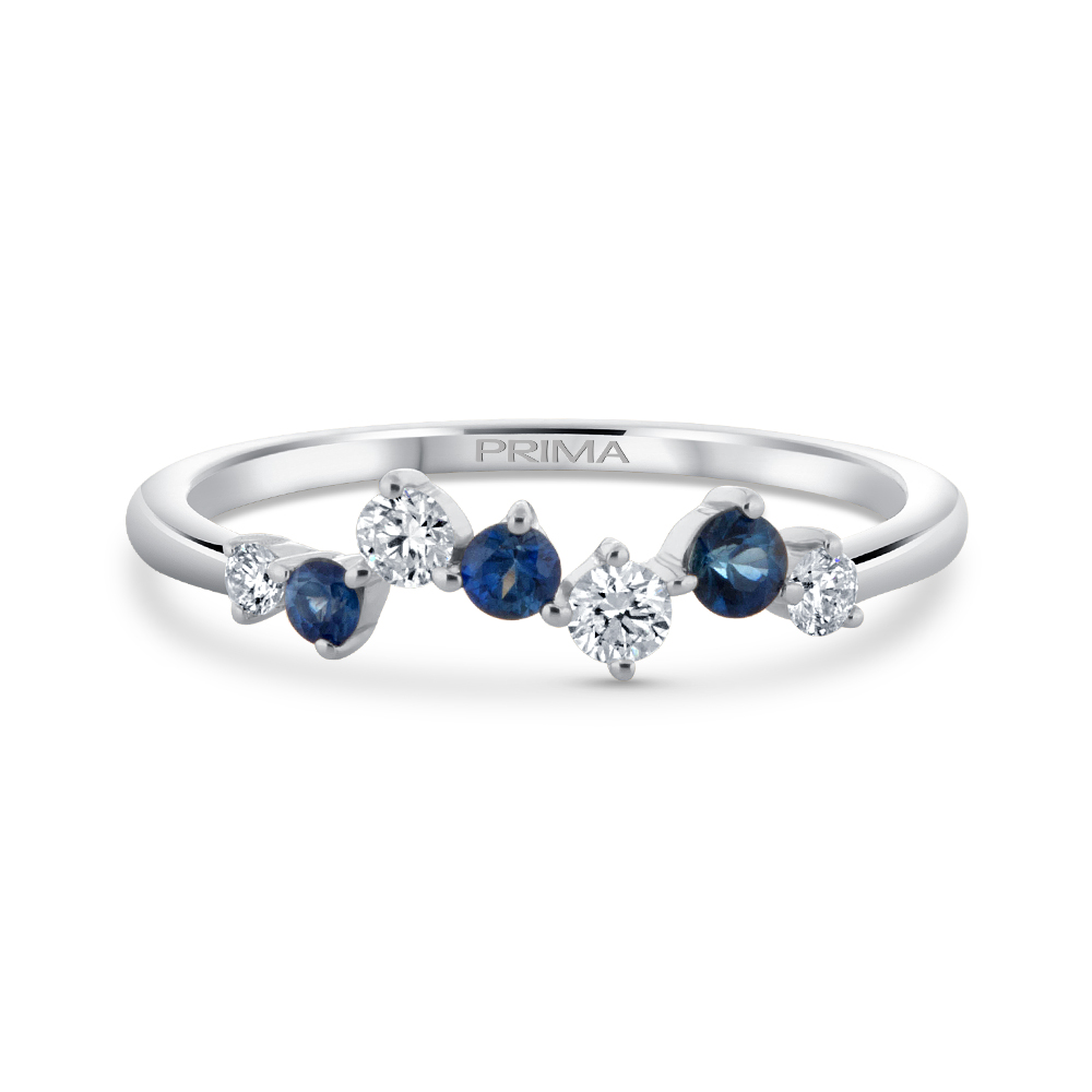 View Sapphire And Diamond Alternating Ring