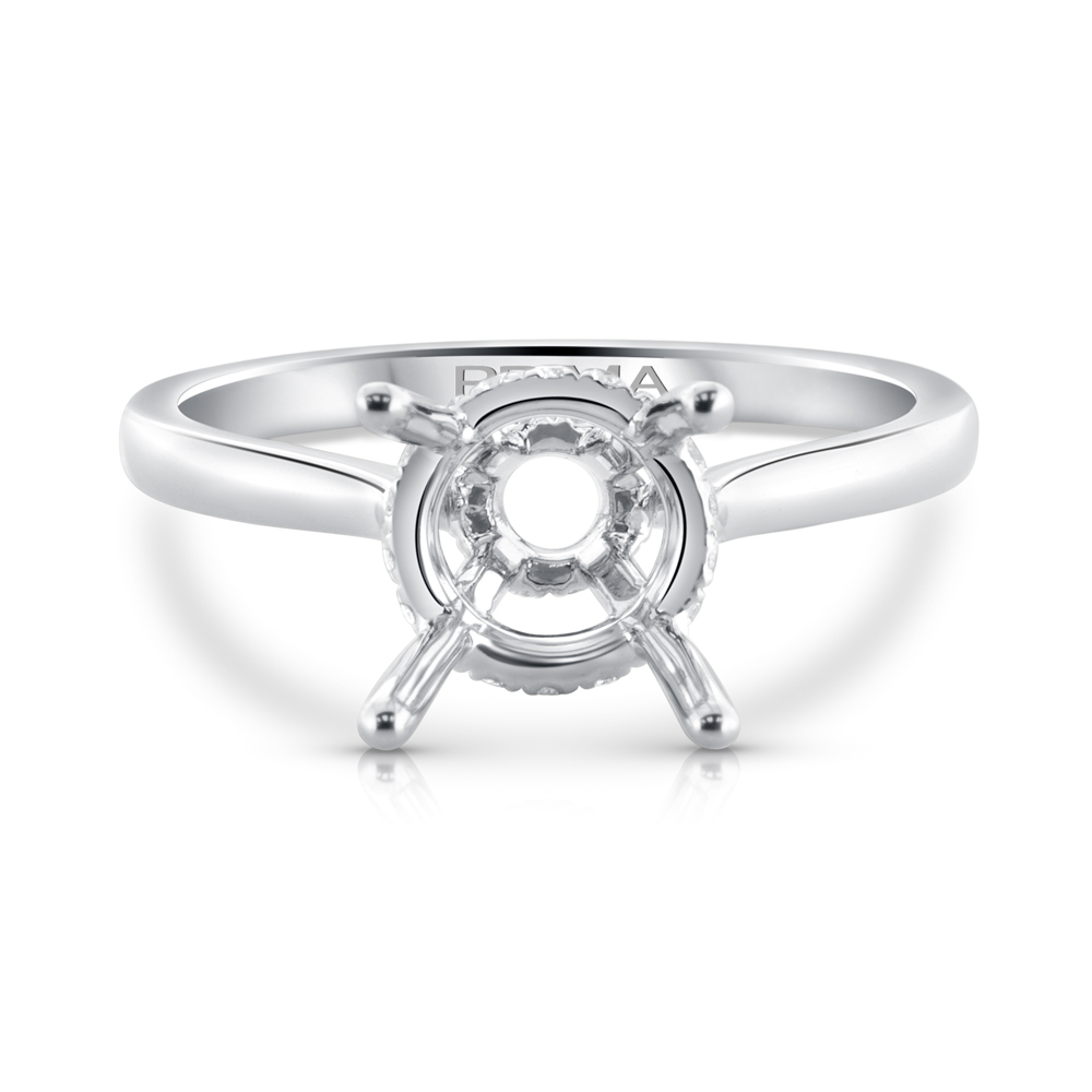 View Diamond Hidden Halo And Gallery Engagement Ring For 2Ct Ctr.