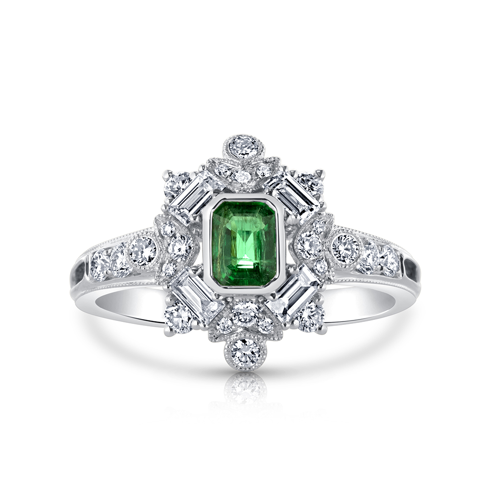 View Emerald And Diamond Fancy Ring