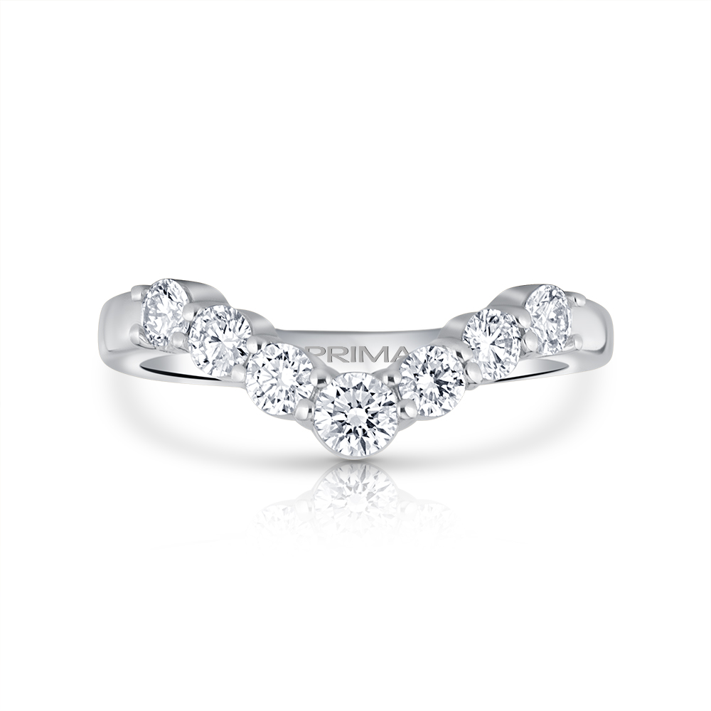 View Curved Diamond Ring