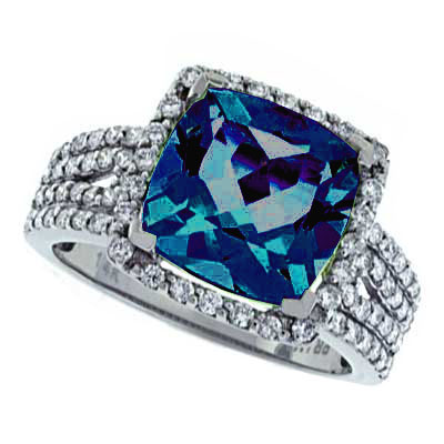 View Diamond And London Blue Ring